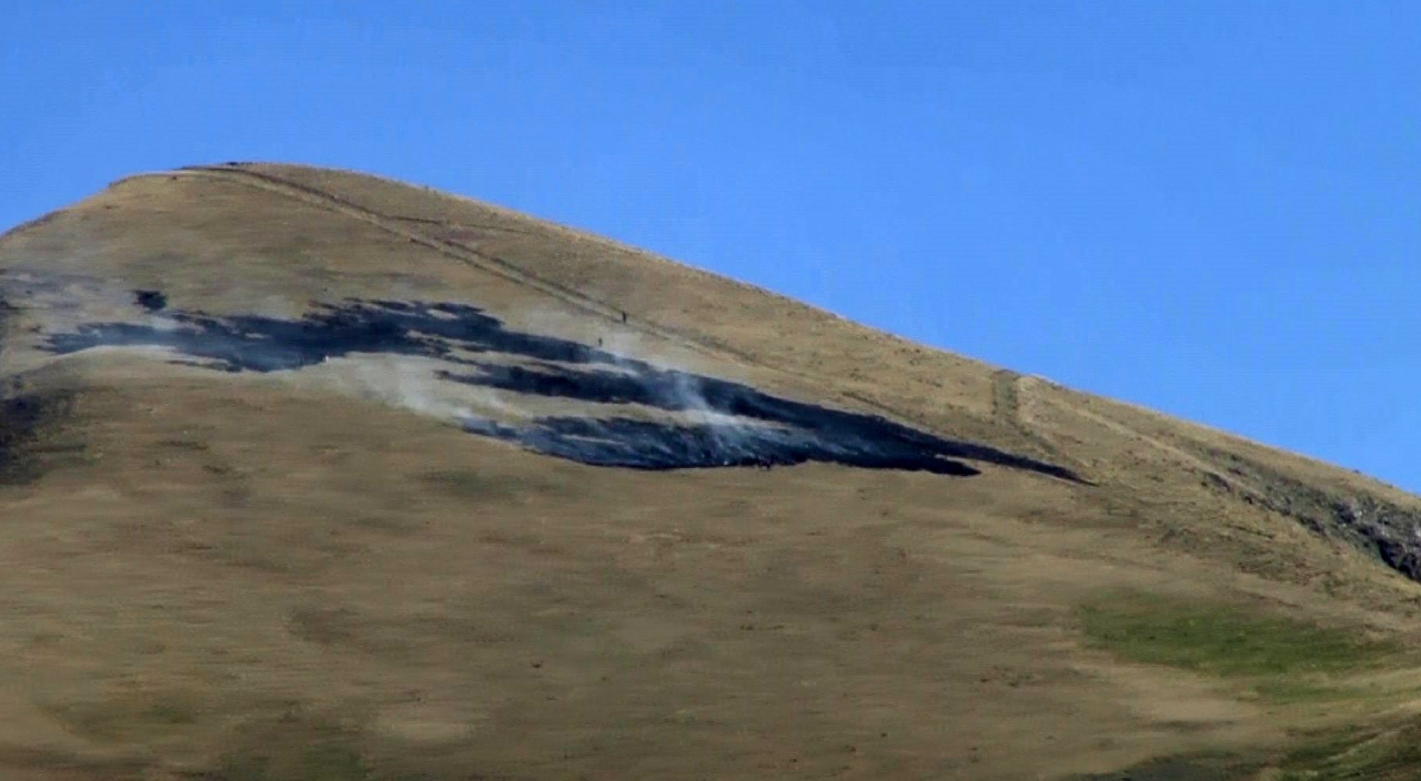 Palandöken dağında yangın! Kısa sürede kontrol altına alındı